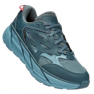 NWT Hoka Clifton Leather Gore-Tex Waterproof Unisex Goblin Stone Blue GBSB